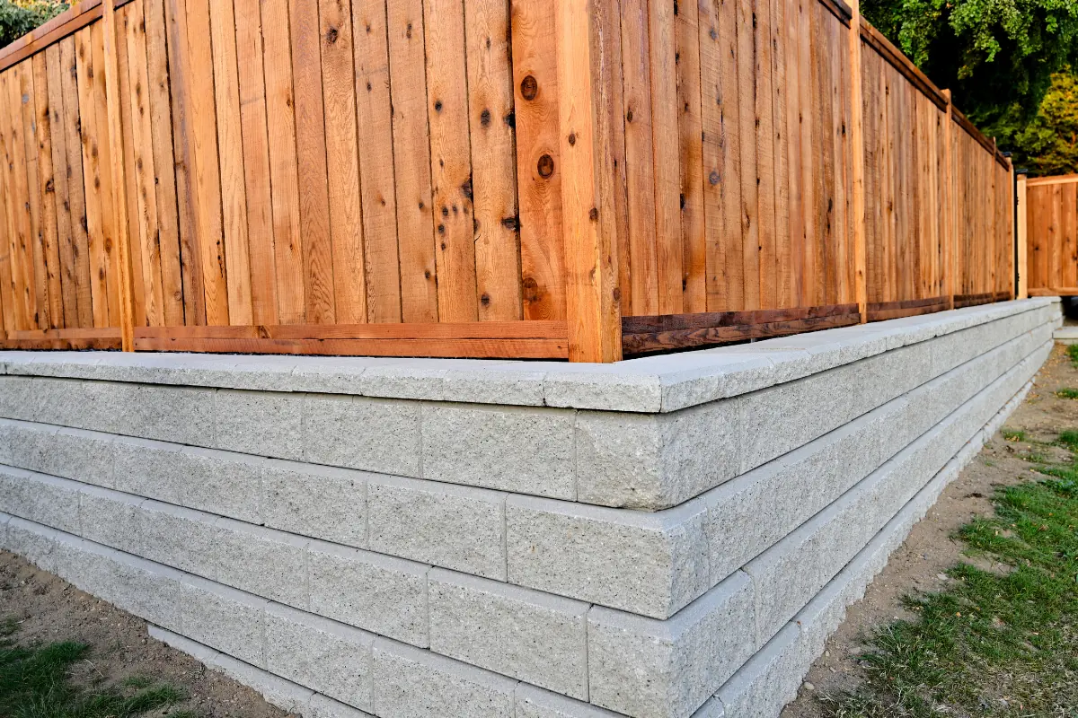 Segmental concrete block retaining wall NC Foothills — The Concord Concrete Company